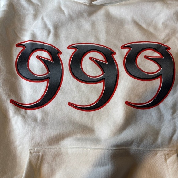 Fighting Demons 999 Hoodie Sweatshirt White Pullover Long Sleeve - Picture 3 of 10